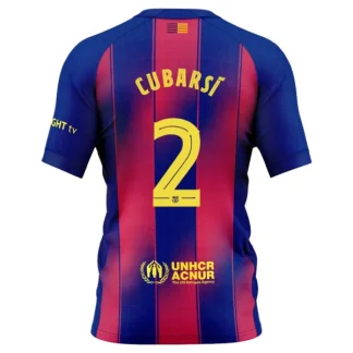FC Barcelona Herr Hemmatröja 2025/26 – Pau Cubarsí 2 – Kortärmad Fotbollströja