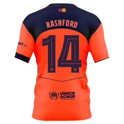 FC Barcelona Herr Tredjetröja 2025/26 – Marcus Rashford 14 – Kortärmad Fotbollströja