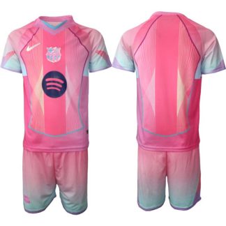 FC Barcelona Rosa Specialutgåva Tröja 2025/26 Herr – Kortärmad Fotbollströja + Shorts