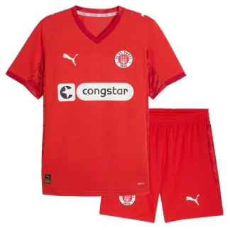 FC St. Pauli Barn Fjärdeställ 2025/26 – Kortärmad Fotbollsställ med Shorts