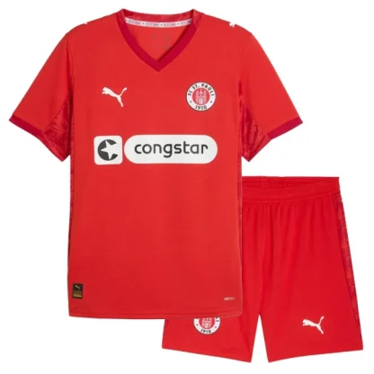 FC St. Pauli Barn Fjärdeställ 2025/26 – Kortärmad Fotbollsställ med Shorts