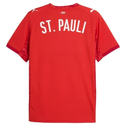 FC St. Pauli Fjärdetröja 2025/26 Herr Kortärmad Fotbollströja-1
