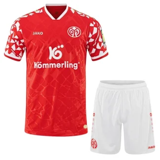 FSV Mainz 05 Barn Hemmaställ 2025/26 – Kortärmad Fotbollsställ med Shorts