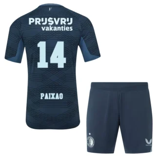 Feyenoord Barn Bortaställ 2025/26 – Igor Paixao 14 – Kortärmad Fotbollsställ med Shorts
