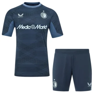 Feyenoord Barn Bortaställ 2025/26 – Kortärmad Fotbollsställ med Shorts