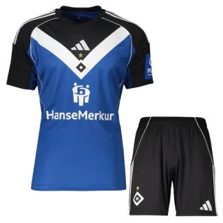 Hamburger SV Barn Bortaställ 2025/26 – Kortärmad Fotbollsställ med Shorts