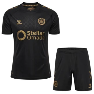 Heart of Midlothian Barn Tredjeställ 2025/26 – Kortärmad Fotbollsställ med Shorts
