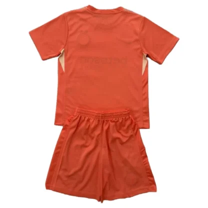 Inter Milan Målvaktströja Barn 2025/26 Orange Kortärmad Fotbollsställ med Shorts-1