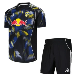 Leeds United Barn Tredjeställ 2025/26 – Kortärmad Fotbollströja + Shorts
