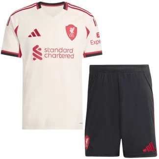 Liverpool Barn Bortaställ 2025/26 – Kortärmad Fotbollströja + Shorts