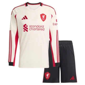 Liverpool Barn Bortaställ 2025/26 – Långärmad Fotbollströja + Shorts