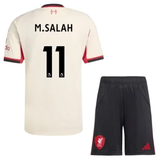 Liverpool Barn Bortaställ 2025/26 – Mohamed Salah 11 – Kortärmad Fotbollströja + Shorts