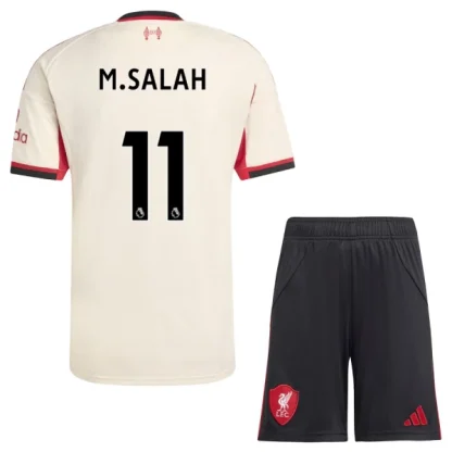 Liverpool Barn Bortaställ 2025/26 – Mohamed Salah 11 – Kortärmad Fotbollströja + Shorts