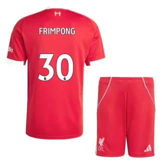 Liverpool Barn Hemmaställ 2025/26 – Jeremie Frimpong 30 – Kortärmad Fotbollströja + Shorts