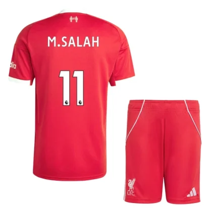 Liverpool Barn Hemmaställ 2025/26 – Mohamed Salah 11 – Kortärmad Fotbollströja + Shorts
