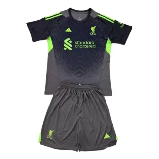 Liverpool Barn Målvaktsställ Svart 2025-26 – Kortärmad Fotbollströja + Shorts