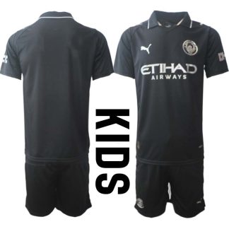 Manchester City Barn Bortaställ 2025/26 Kortärmad Tröja + Shorts
