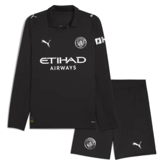 Manchester City Barn Bortatröja 2025/26 Långärmad Fotbollsställ med Shorts