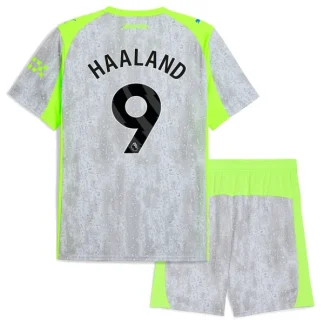 Manchester City Barn Tredjeställ 2025/26 – Erling Haaland 9 – Kortärmad Fotbollströja + Shorts