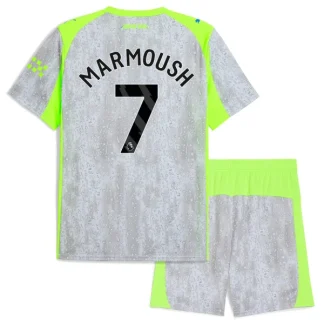 Manchester City Barn Tredjeställ 2025/26 – Omar Marmoush 7 – Kortärmad Fotbollströja + Shorts