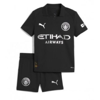 Manchester City Bortaställ 2025/26 Barn Kortärmad Fotbollströja + Shorts