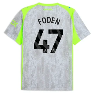 Manchester City Herr Tredjetröja 2025/26 – Phil Foden 47 – Kortärmad Fotbollströja