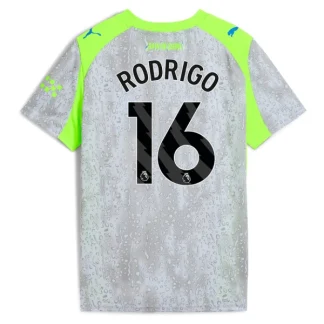 Manchester City Herr Tredjetröja 2025/26 – Rodrigo 16 – Kortärmad Fotbollströja