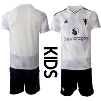 Manchester United Barn Bortaställ 2025/26 Kortärmad Tröja + Shorts