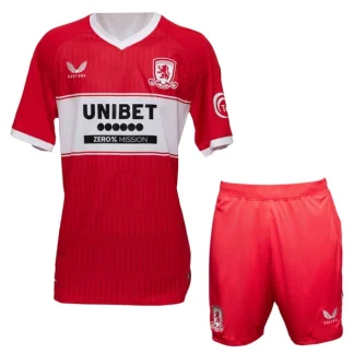 Middlesbrough Barn Hemmaställ 2025/26 – Kortärmad Fotbollsställ med Shorts