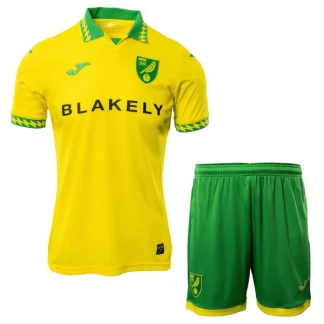 Norwich City Barn Hemmaställ 2025/26 – Kortärmad Fotbollsställ med Shorts