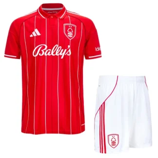 Nottingham Forest Barn Hemmaställ 2025/26 – Kortärmad Fotbollströja + Shorts