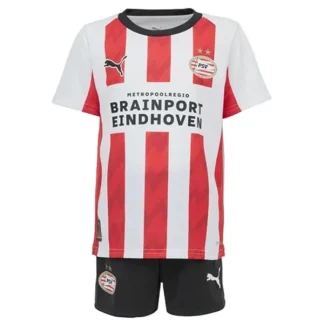 PSV Eindhoven Barn Hemmaställ 2025/26 – Kortärmad Fotbollsställ med Shorts
