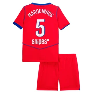 Paris Saint-Germain Barn Tredjeställ 2025/26 – Marquinhos 5 – Kortärmad Fotbollströja + Shorts