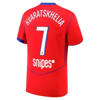 Paris Saint-Germain Herr Tredjetröja 2025/26 – Khvicha Kvaratskhelia 7 – Kortärmad Fotbollströja