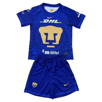 Pumas UNAM Barn Bortaställ 2025/26 – Kortärmad Fotbollsställ med Shorts