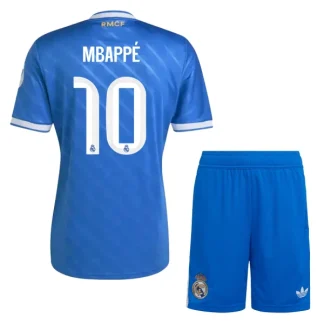 Real Madrid Barn Tredjeställ 2025/26 – Kylian Mbappé 10 – Kortärmad Fotbollströja + Shorts
