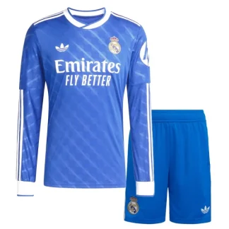 Real Madrid Barn Tredjeställ 2025/26 – Långärmad Fotbollströja + Shorts