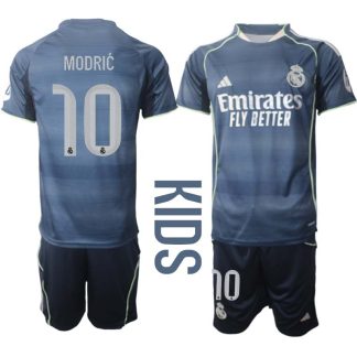 Real Madrid Bortaställ Barn 2025/26 – Luka Modrić 10 – Kortärmad Fotbollströja + Shorts