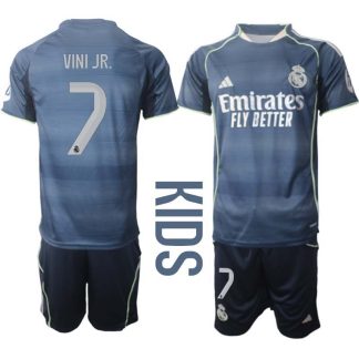 Real Madrid Bortaställ Barn 2025/26 – Vinicius Junior 7 – Kortärmad Fotbollströja + Shorts