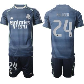 Real Madrid Bortaställ Herr 2025/26 – Dean Huijsen 24 – Kortärmad Fotbollströja + Shorts