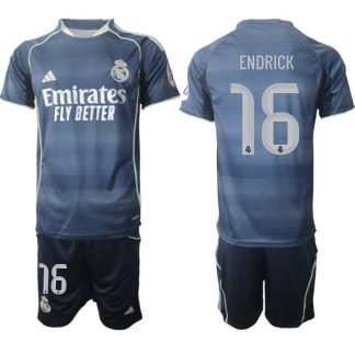 Real Madrid Bortaställ Herr 2025/26 – Endrick Felipe 16 – Kortärmad Fotbollströja + Shorts