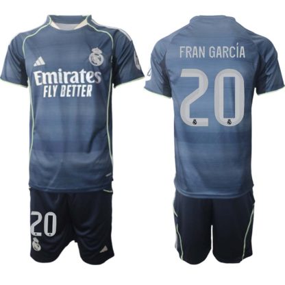 Real Madrid Bortaställ Herr 2025/26 – Fran García 20 – Kortärmad Fotbollströja + Shorts