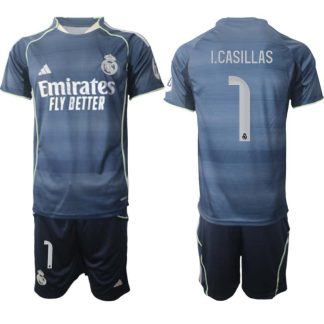 Real Madrid Bortaställ Herr 2025/26 – Iker Casillas 1 – Kortärmad Fotbollströja + Shorts