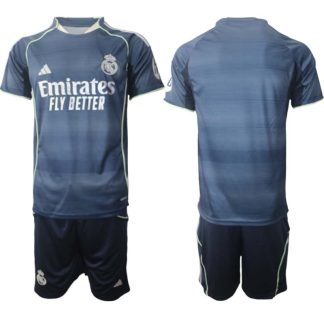 Real Madrid Bortaställ Herr 2025/26 Kortärmad Fotbollströja + Shorts