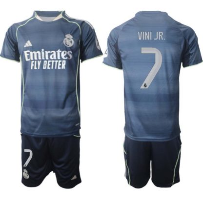 Real Madrid Bortaställ Herr 2025/26 – Vinicius Junior 7 – Kortärmad Fotbollströja + Shorts