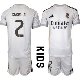 Real Madrid Hemmaställ Barn 2025/26 – Daniel Carvajal 2 –Kortärmad Fotbollströja + Shorts