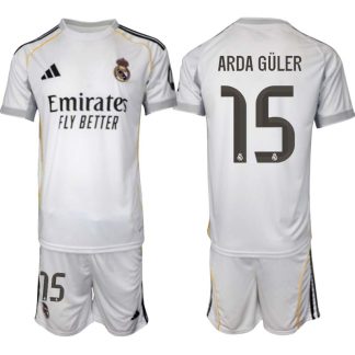 Real Madrid Hemmaställ Herr 2025/26 – Arda Güler 15 – Kortärmad Fotbollströja + Shorts