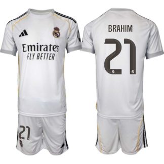 Real Madrid Hemmaställ Herr 2025/26 – Brahim Díaz 21 – Kortärmad Fotbollströja + Shorts