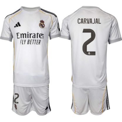 Real Madrid Hemmaställ Herr 2025/26 – Daniel Carvajal 2 – Kortärmad Fotbollströja + Shorts