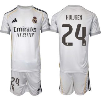 Real Madrid Hemmaställ Herr 2025/26 – Dean Huijsen 24 – Kortärmad Fotbollströja + Shorts